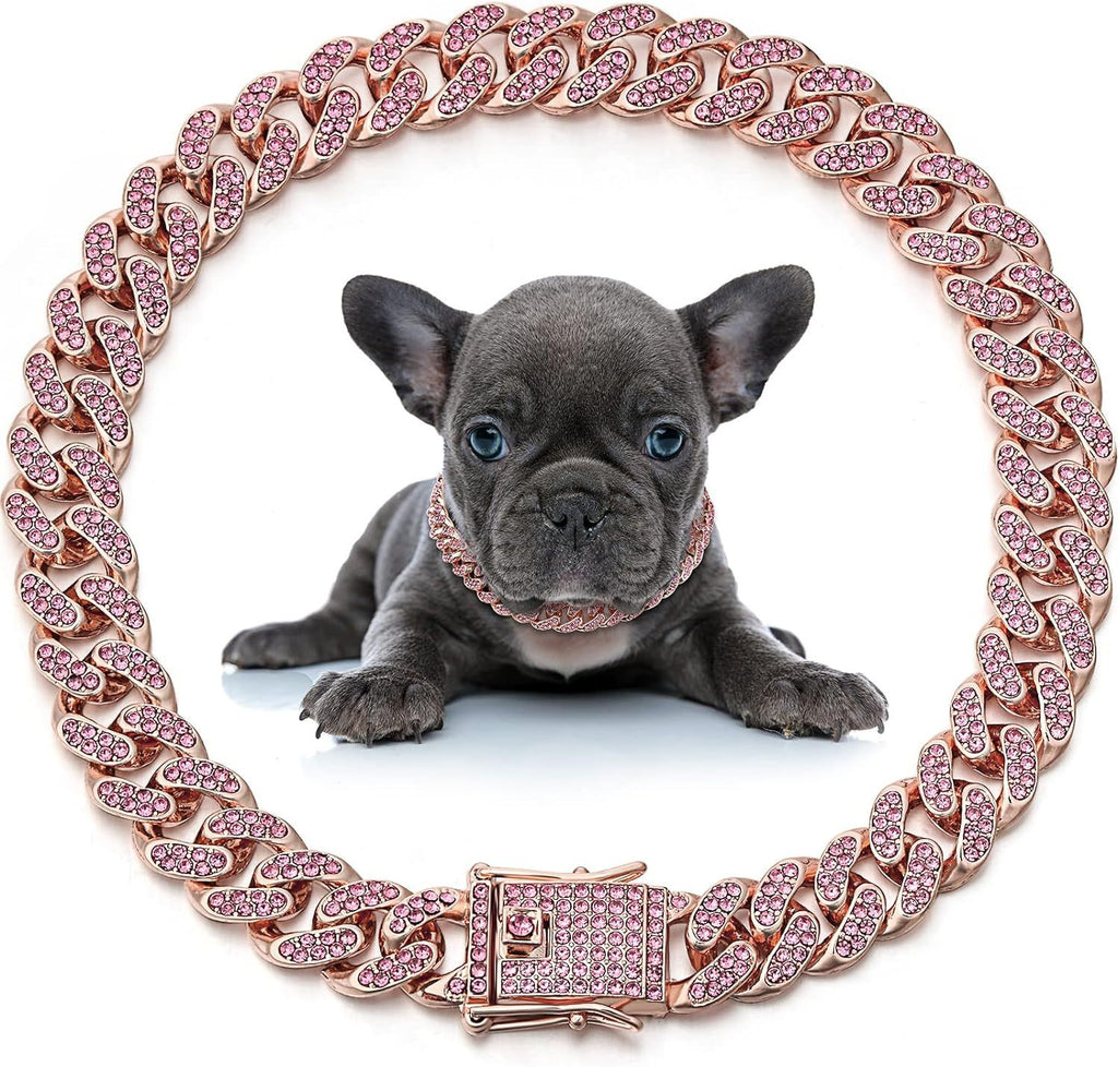 Collier en chaine métal & cristal